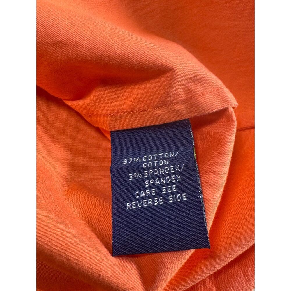 Ralph Lauren Golf Women’s XL Orange Gold Short Sleeve Button Up Shirt - Picture 6 of 6